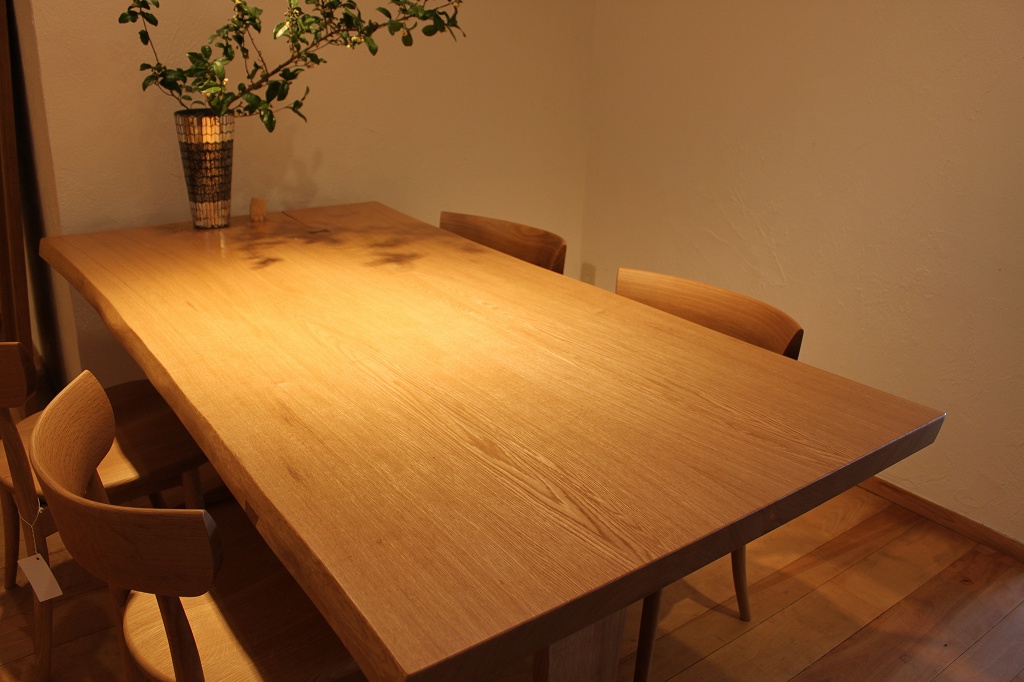 楢1800ブックマッチテーブル | Table | Products | マルカ木工