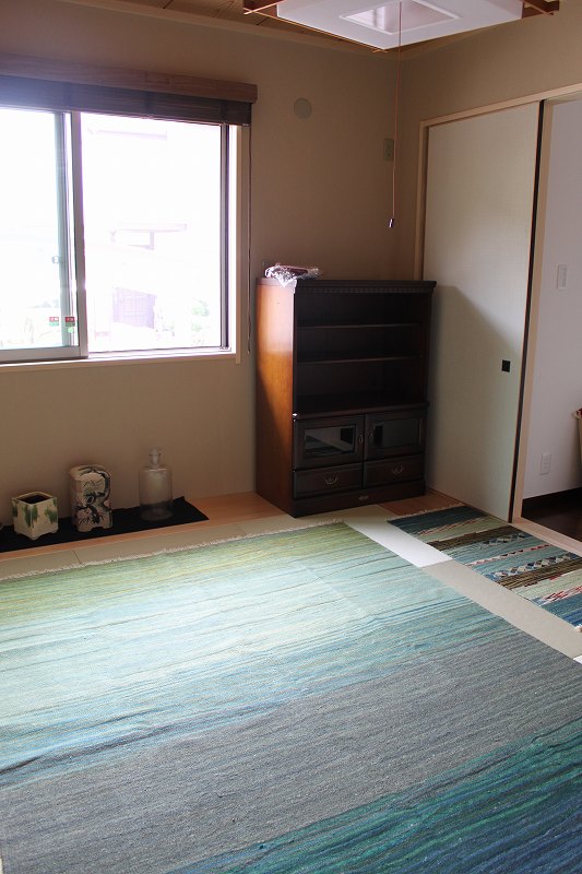 グリーンのアブラッシュが綺麗! | 想いのつまった特注家具 設置事例|広島市 | マルカ木工