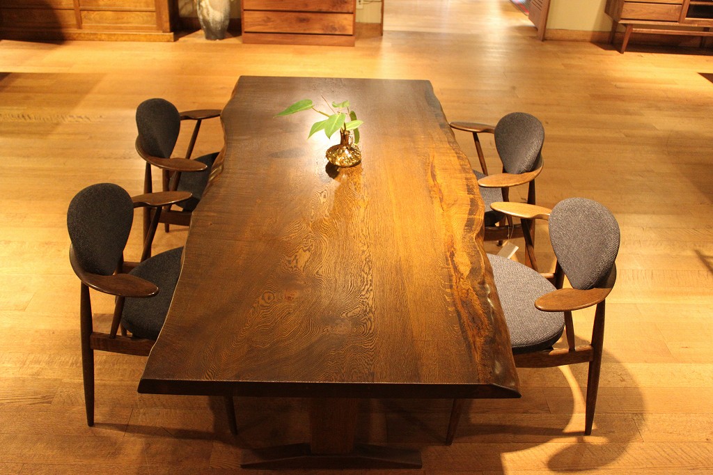 製品写真1 | 水楢2300一枚板テーブル | Table | Products | マルカ木工