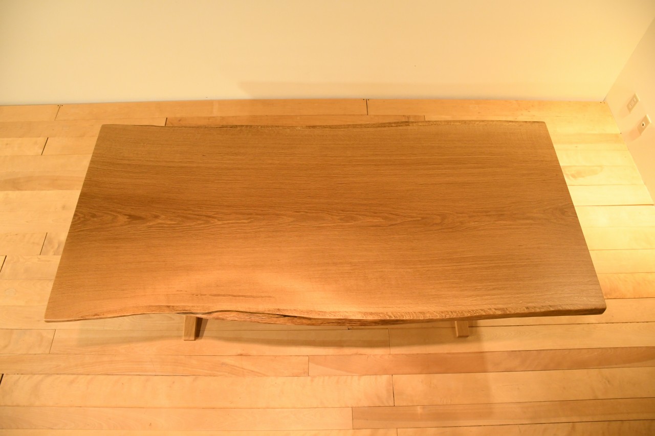 製品写真1 | ホワイトオーク　２１００一枚板テーブル | マルカ木工