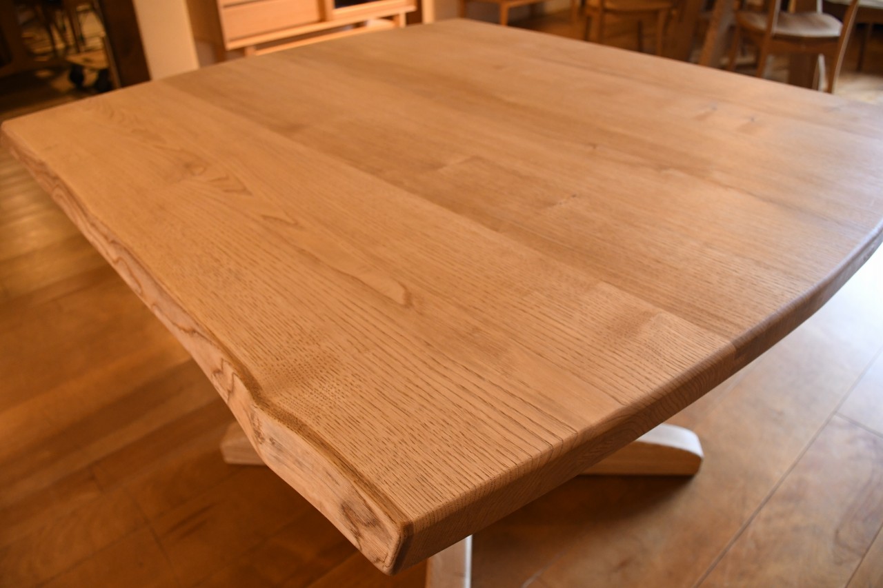 製品写真2 | 栗　１１００トノ－型テーブル | マルカ木工